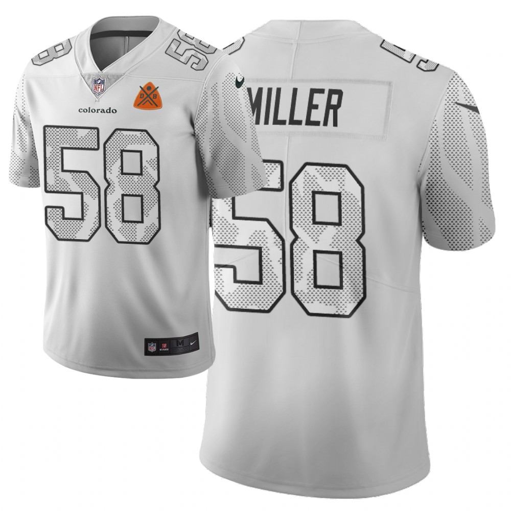 Men Nike NFL Denver Broncos #58 von miller Limited city edition white jersey->houston texans->NFL Jersey